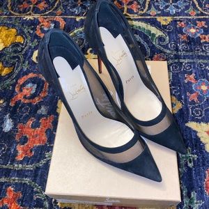 Christian Louboutin 42, Mesh & Suede heels